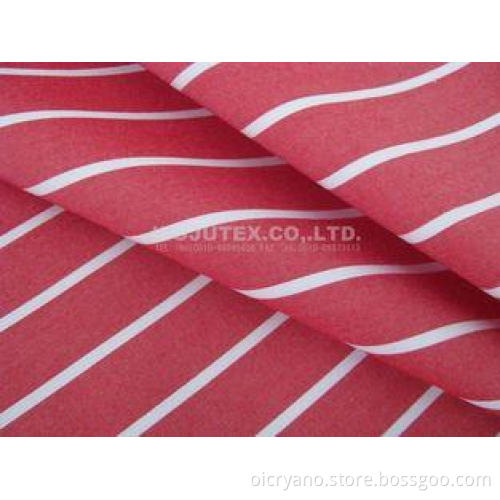 Stable Quality 100% Cotton Yarn Dyed Fabric, Red White Stri